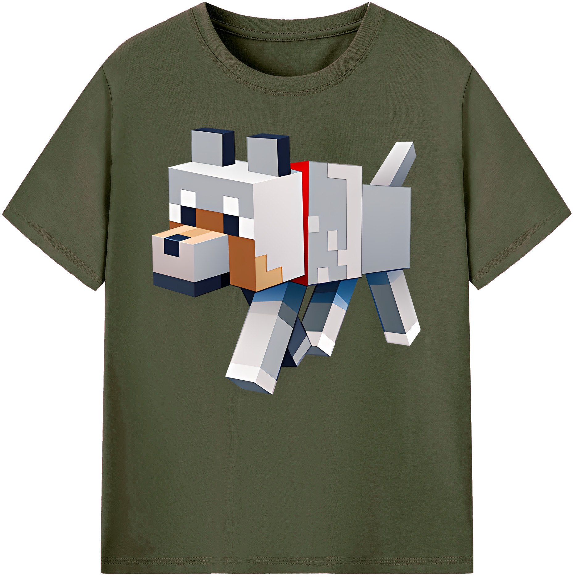 （画像用） マインクラフト ブロックの世界 Minecraft MC Block world 綿100％ メンズ半袖Tシャツ｜肌触りやわらか＆通気性
